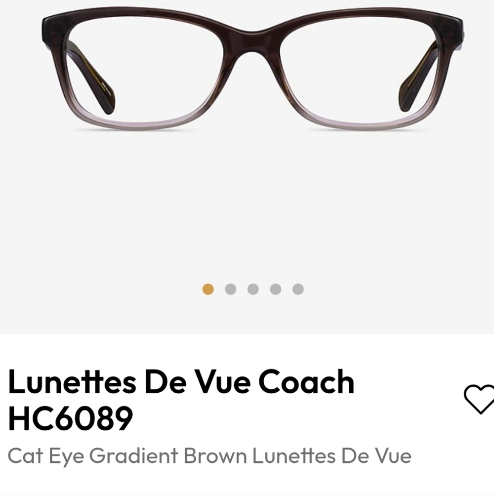 Coach Gradient Brown Cat Eye Reading Glasses